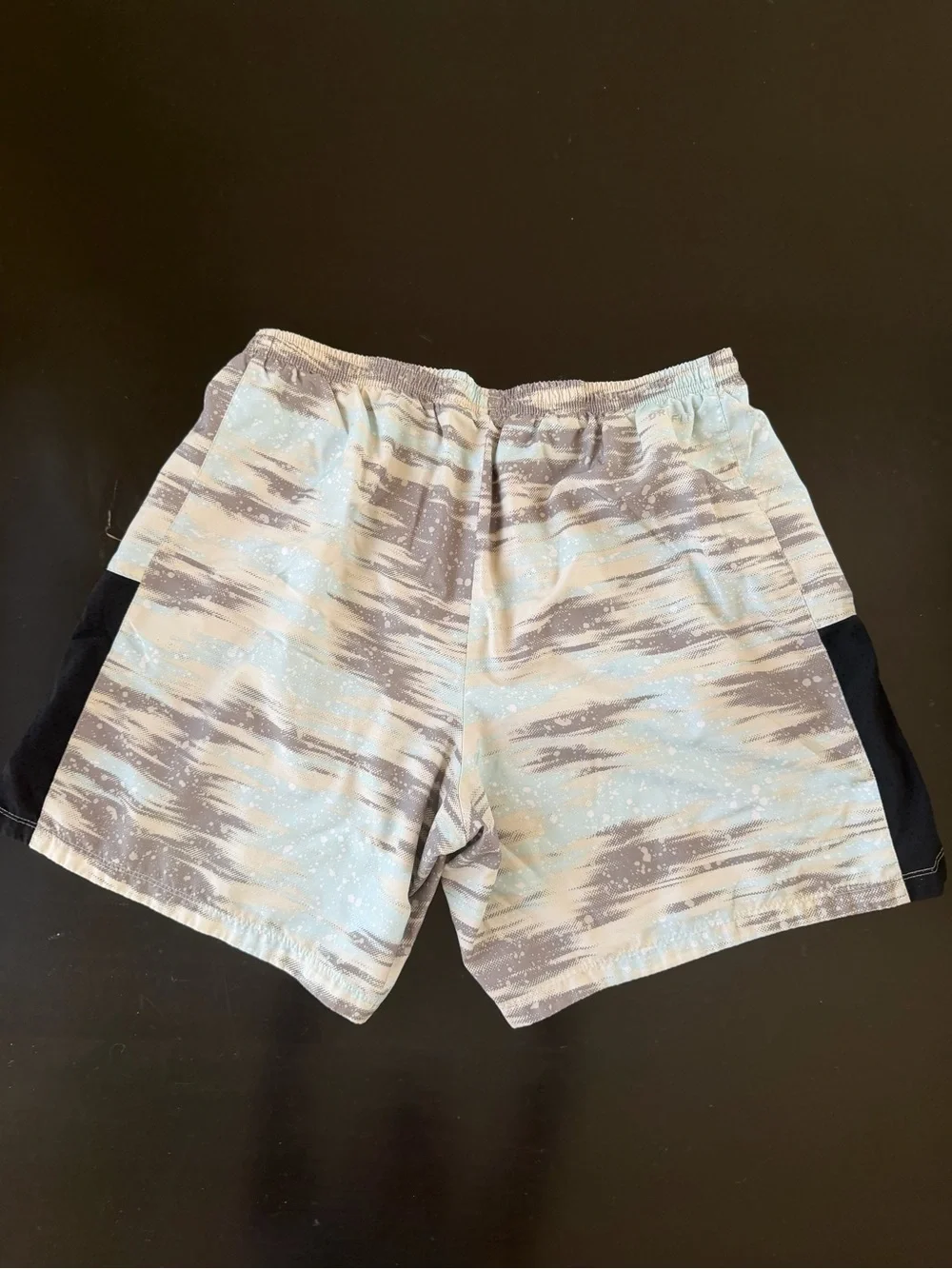 Nike Men’s Light Blue & Gray Patterned Athletic Shorts